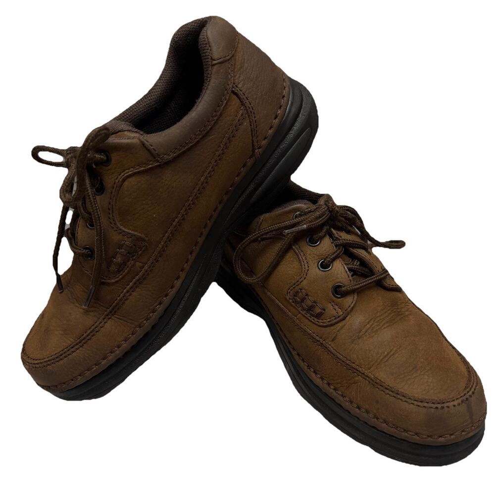 Vtg GH Bass Leon Leather Oxford Casual Lace Up Rugged Shoes Brown Men's Size 8w